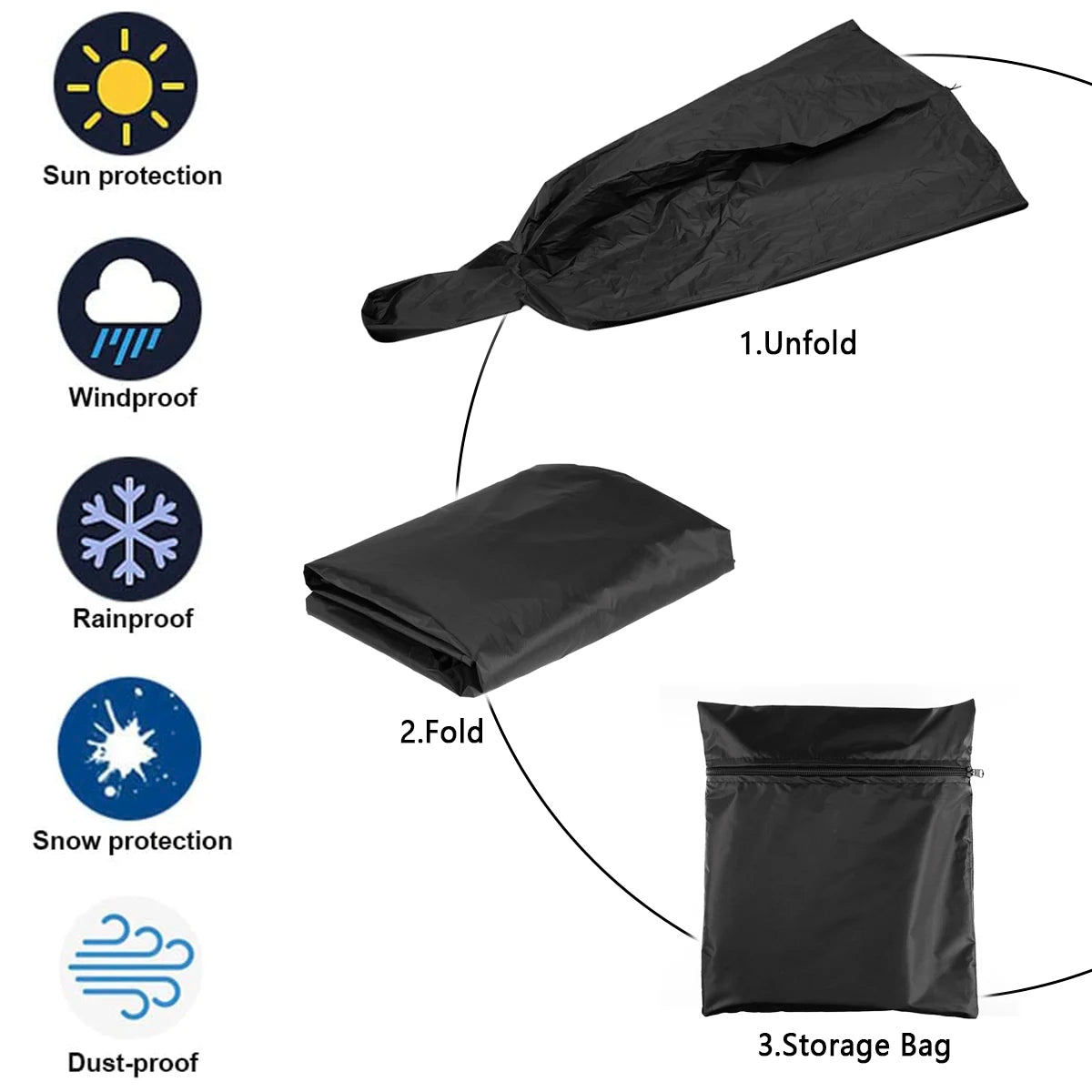 Waterproof Pizza Oven Cover – 190T Oxford Cloth, 66.9x25.5In Pizza Oven Cover Richie's