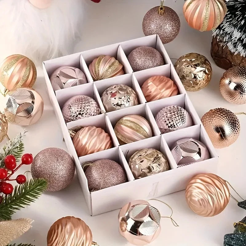 12 Pcs Christmas Ball Ornaments Set – Xmas Tree Décor Gift Christmas Ornament Set Richie's