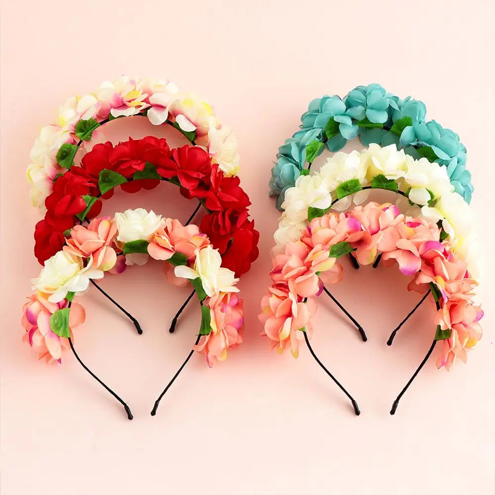 Women's Flower Headband Bridal Hair Hoop for Wedding & Party Flower Headband Richie's