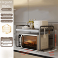 Stainless Steel Microwave Stand & Kitchen Appliance Rack Kitchen Appliance Rack Richie's Black