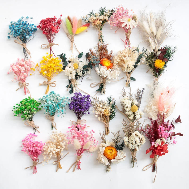 Mini Dried Flower Bouquet – Natural Baby's Breath Home Decor Dried Flower Bouquet Richie's