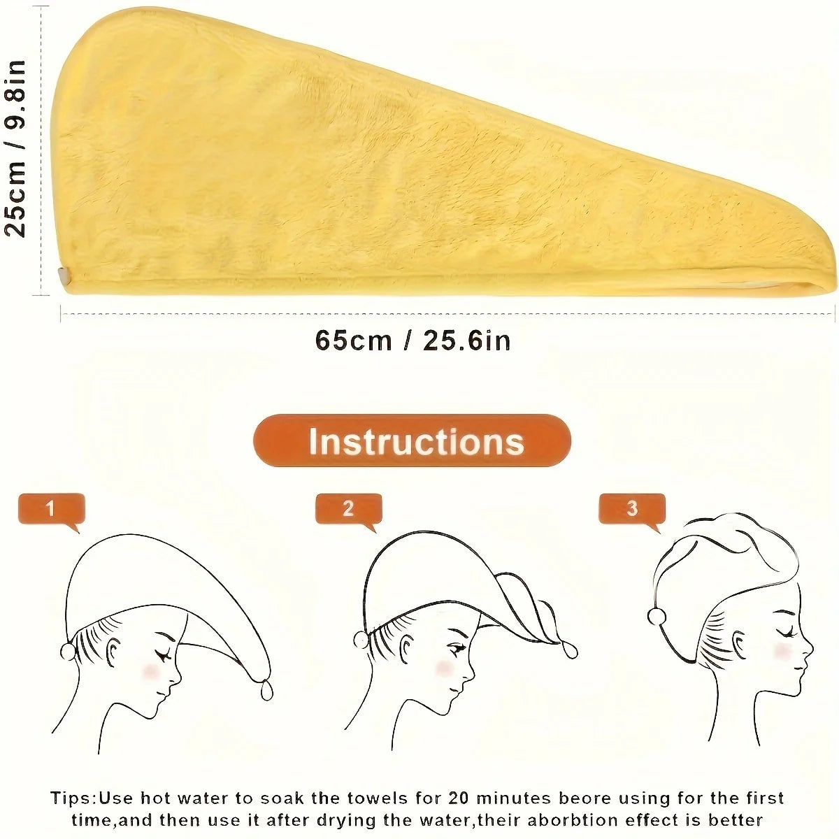 Microfiber Hair Towel Wrap – Quick Dry Turban for All Hair Types Microfiber Hair Towel Richie's