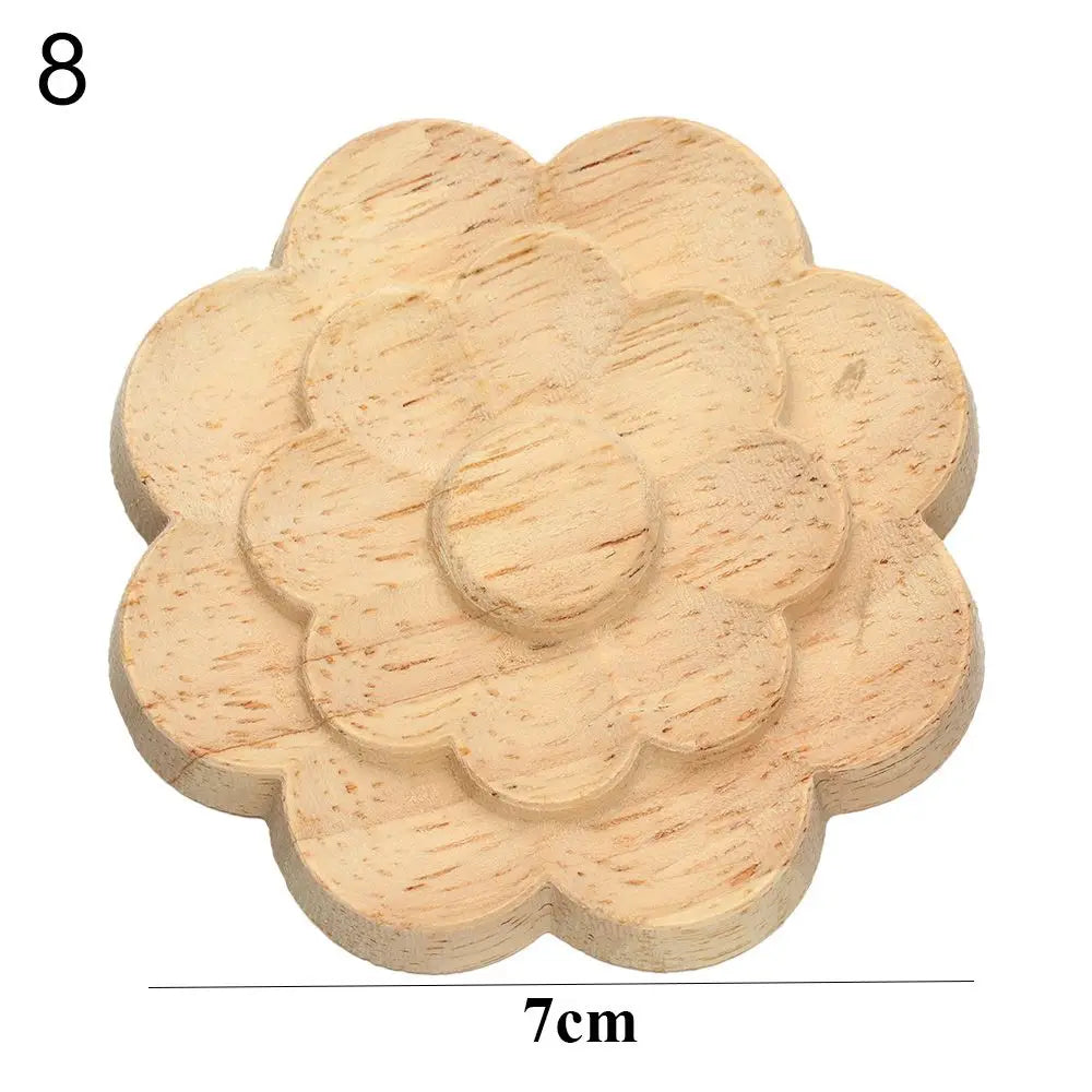 Floral Wood Carved Appliques – Decorative Furniture Corner Accents