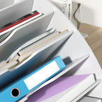 7-Tier Desktop File Organizer | White Vertical Document Rack Desktop File Organizer Richie's