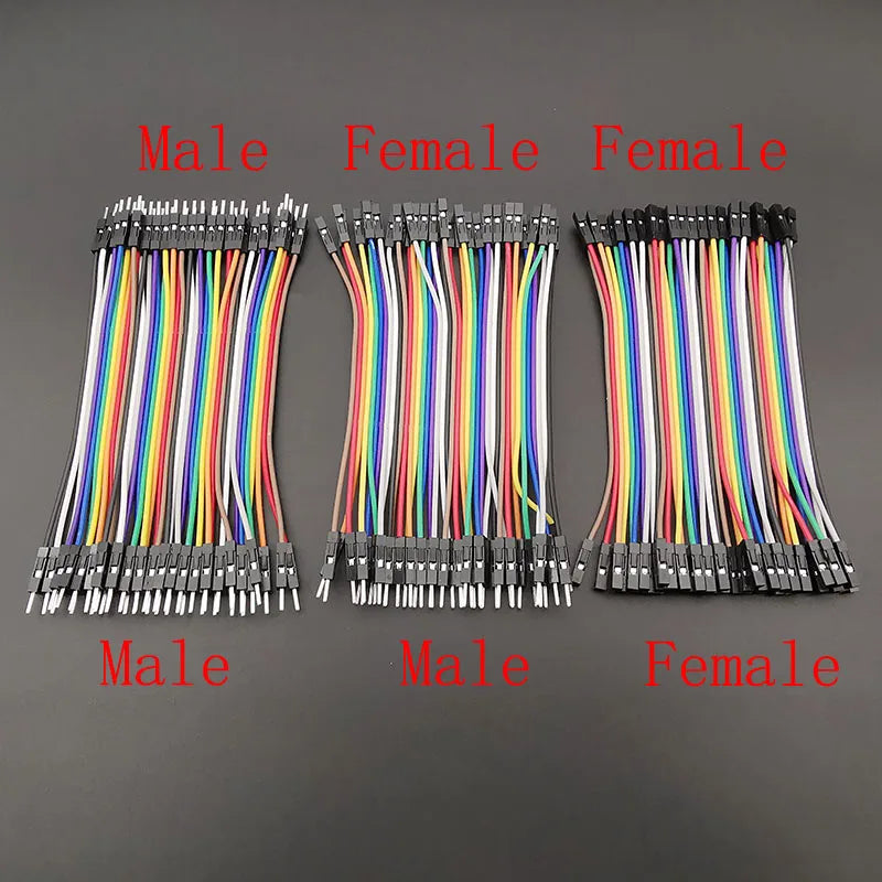 40-Pin Jumper Wires M2M M2F F2F Breadboard Dupont Cables Arduino Jumper Wire Set Richie's 1Set-3Pcs Length 10CM