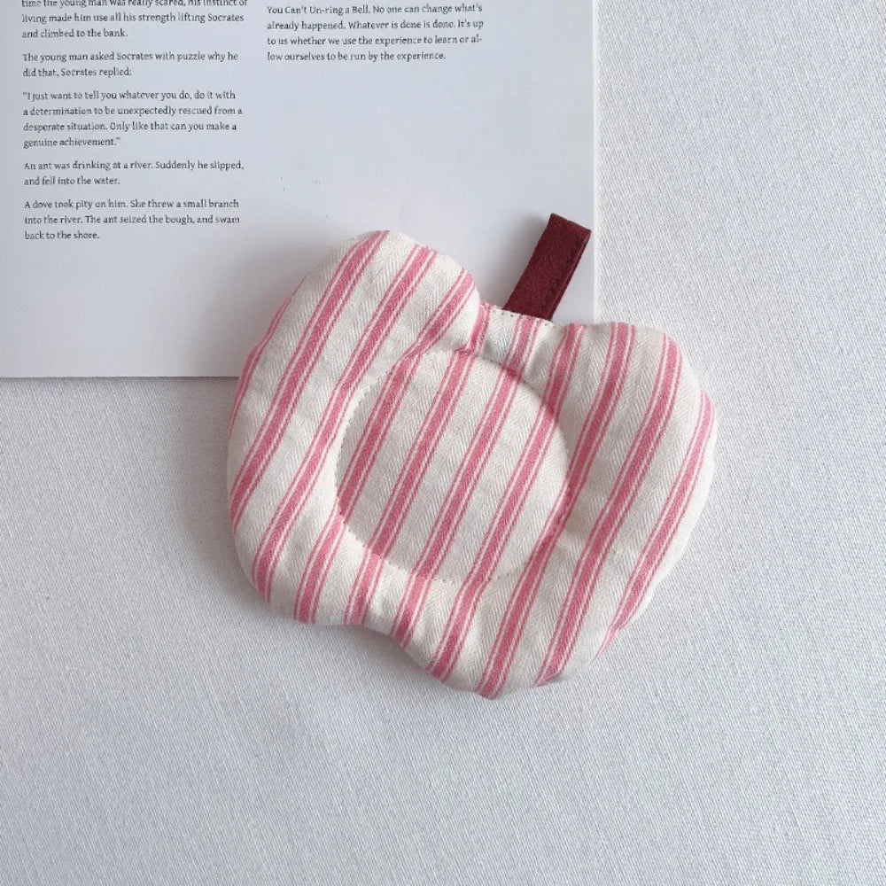 Apple Shape Cotton Coaster – Heat Resistant Washable Table Mat Kitchen Coaster Mat Richie's Pink-stripes