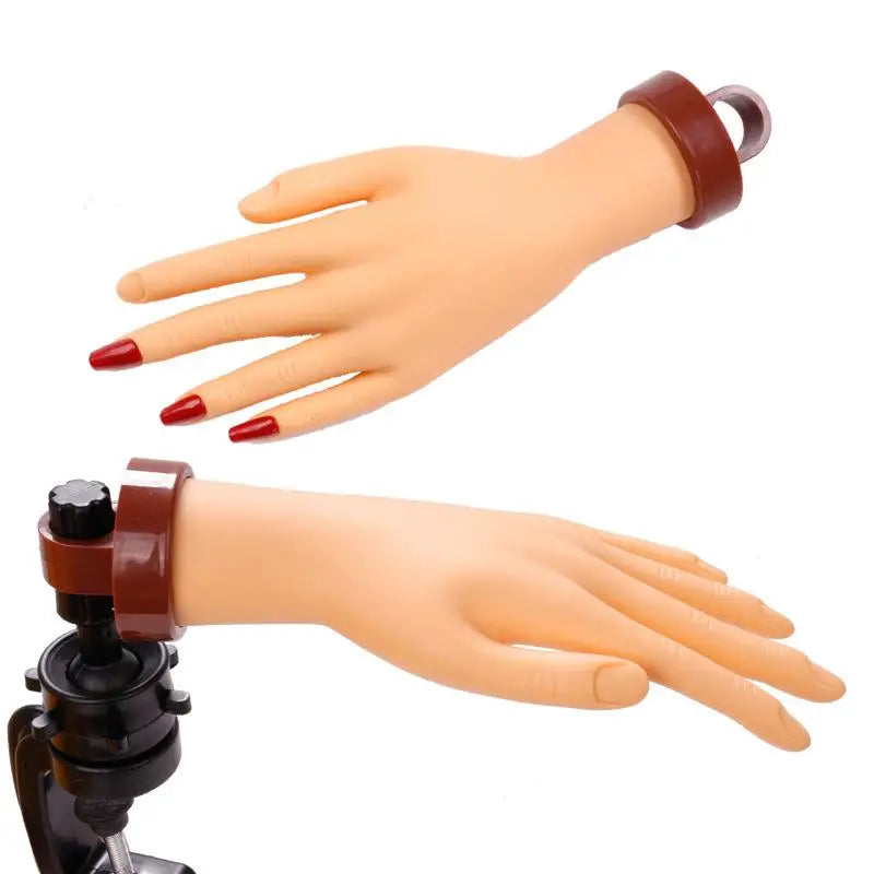 Practice Nail Hand with Desktop Bracket | Mannequin Training Nail Practice Hand Richie's