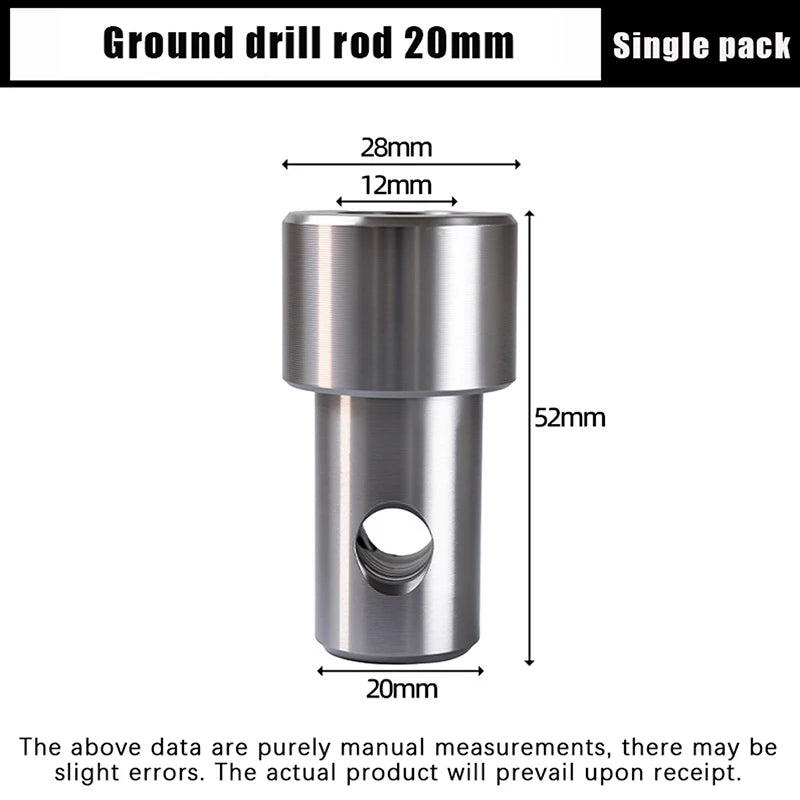 Earth Auger Adapter – 4 Interface Types, Round & Hex Handle Auger Drill Adapter Richie's 01-1pc