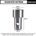 Earth Auger Adapter – 4 Interface Types, Round & Hex Handle Auger Drill Adapter Richie's 01-1pc