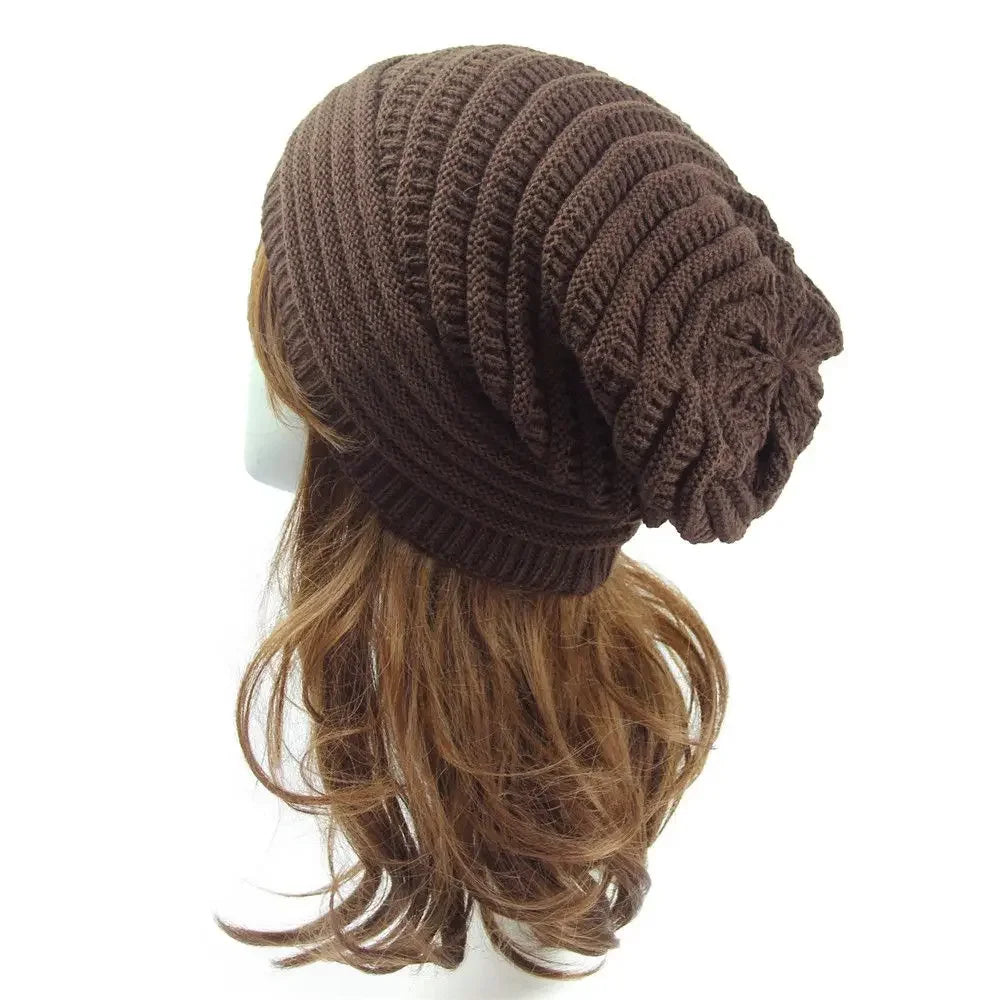 Unisex Knit Wool Baggy Beanie Hat – Oversized Winter Ski Cap Knit Beanie Hat Richie's Coffee