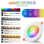 RGB LED Ceiling Downlight 10W Smart Dimmable Lamp AC90-260V LED Ceiling Downlight Richie's