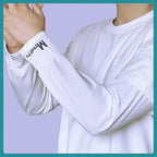 UV Protection Ice Silk Arm Sleeves – Cooling Outdoor Cover UV Arm Sleeves Richie's White