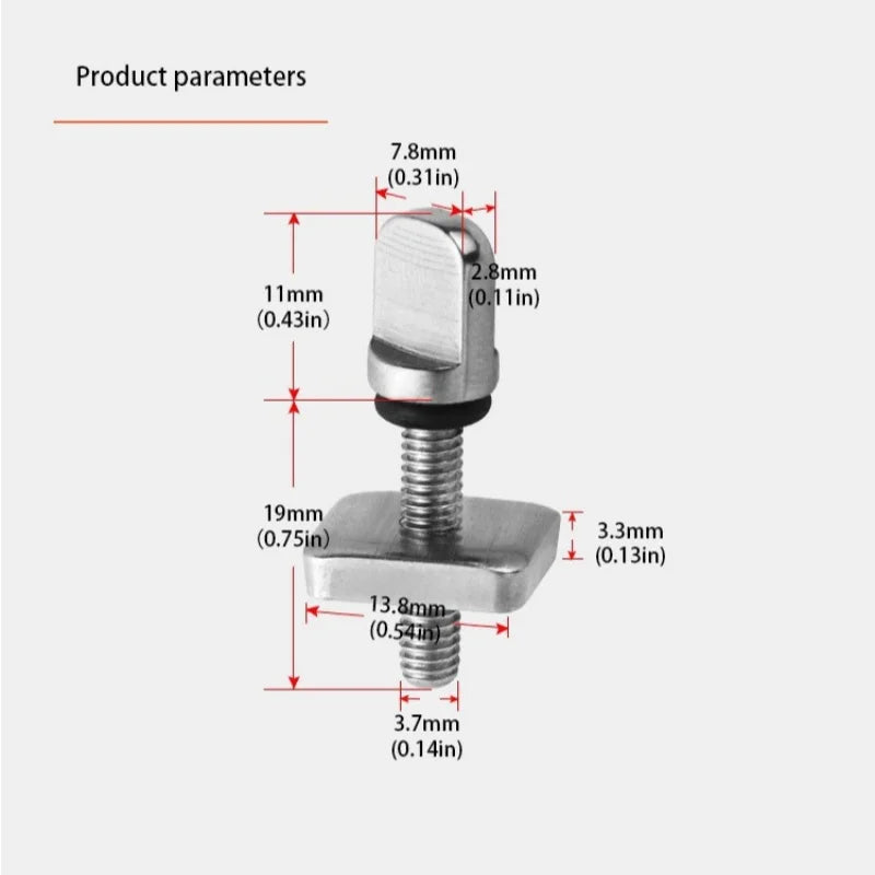 Stainless Steel Fin Screws – Longboard & Paddle Board Thumb Screws Fin Screws Richie's