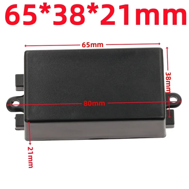 Waterproof ABS Plastic Project Box Electronic Enclosure Case Electronic Enclosure Box Richie's 65x38x21mm-Black