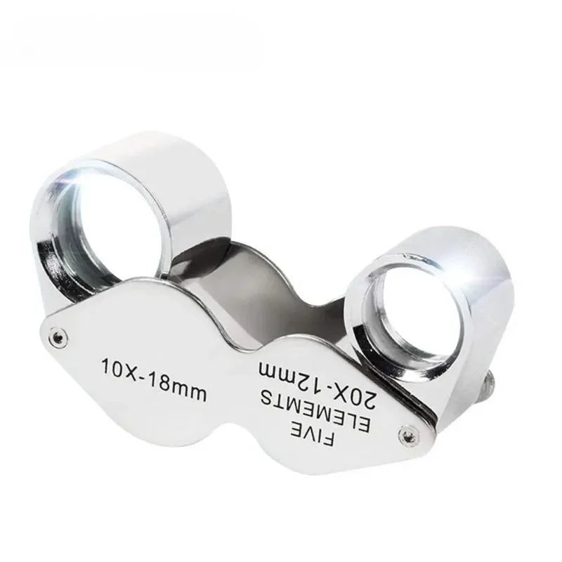 10x/20x Foldable Pocket Loupe Magnifier | Jeweler's Triplet Tool Jeweler's Loupe Magnifier Richie's