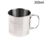Stainless Steel Folding Camping Cup with Carabiner 250–550ML Camping Cup Richie's 350ML