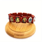 Wood Prayer Bead Bracelet – Religious Icon Drip Oil Finish Prayer Bead Bracelet Richie's
