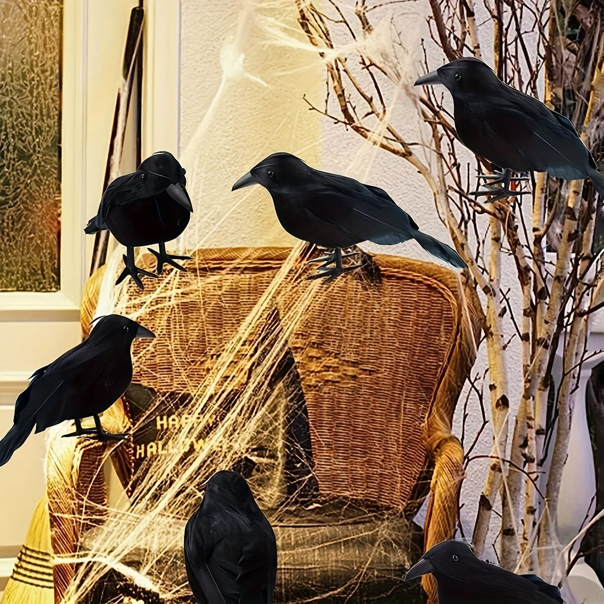 Realistic Black Raven Set – Halloween Decor Props Halloween Decor Prop Richie's