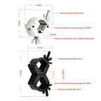 Aluminium Truss Clamp 28-32mm O Hook Stage Lighting Bracket Lighting Mount Clamp Richie's