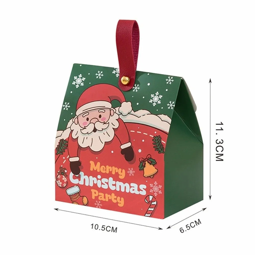 5-Pack Christmas Gift Boxes with Leather Handles – Kraft Paper Christmas Gift Box Richie's
