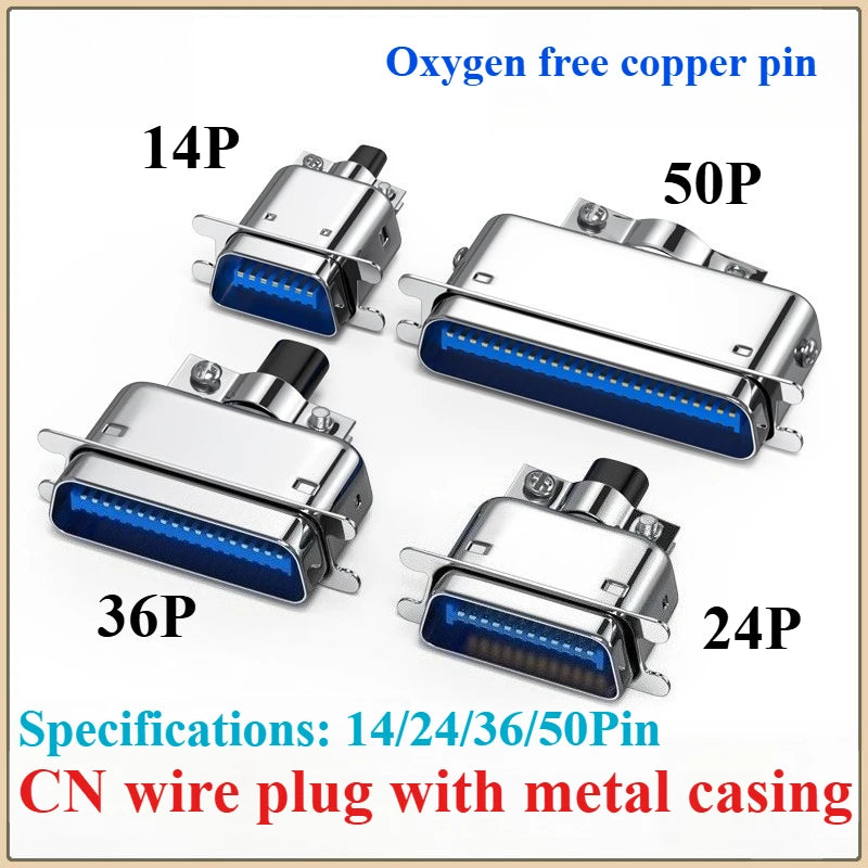 57 Series Centronics Connector CN14/24/36/50P Male Female Ribbon Cable Cable Connector Adapter Richie's