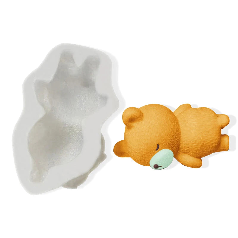 3D Sleeping Bear Silicone Cake Mold – Mousse & Ice Cream DIY Silicone Cake Mold Richie's