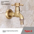 Retro European All-Copper Outdoor Cold Water Faucet | Sink Tap Cold Water Faucet Richie's D