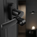 Silicone Door Handle Bumper – No-Drill Wall Protector Ring Door Handle Bumper Richie's 2 Holes Black