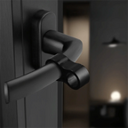 Silicone Door Handle Bumper – No-Drill Wall Protector Ring Door Handle Bumper Richie's 2 Holes Black