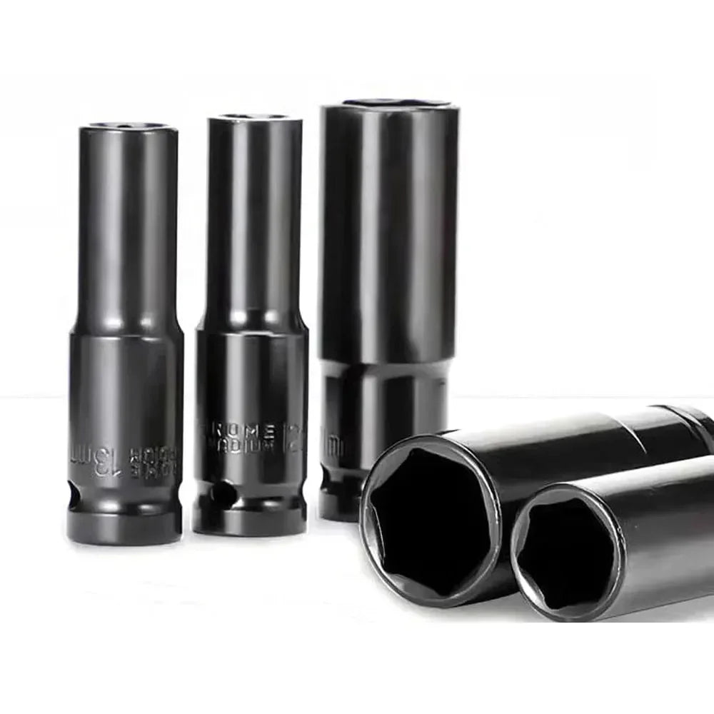 1/2" Drive 10-Pc Metric Deep Impact Socket Set with Case Impact Socket Set Richie's