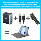 65W/102W USB-C PD Charger Adapter for Microsoft Surface Pro USB-C Charging Adapter Richie's