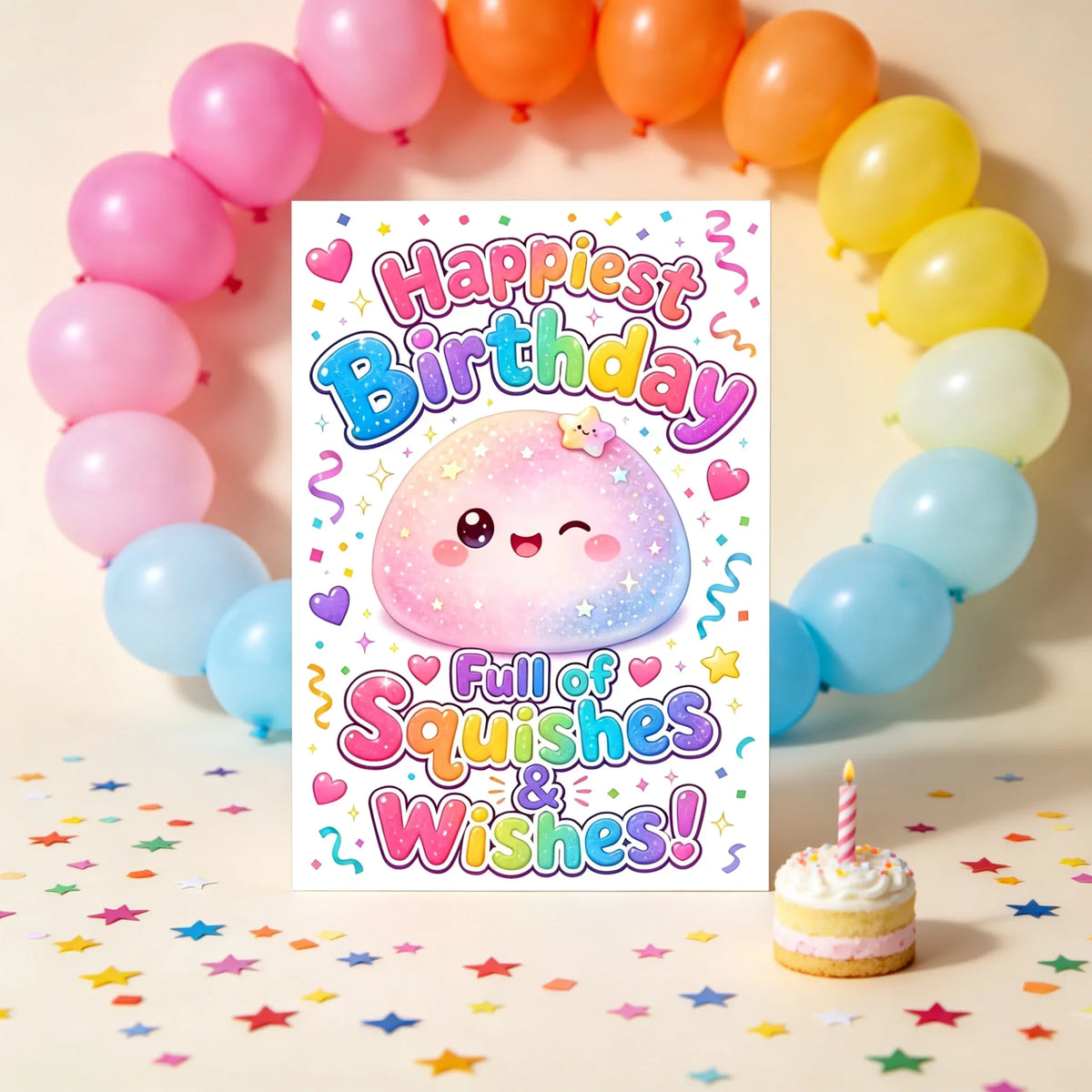 Cute Baozi Birthday Card with Envelope | Cartoon Greeting Card Birthday Greeting Card Richie's