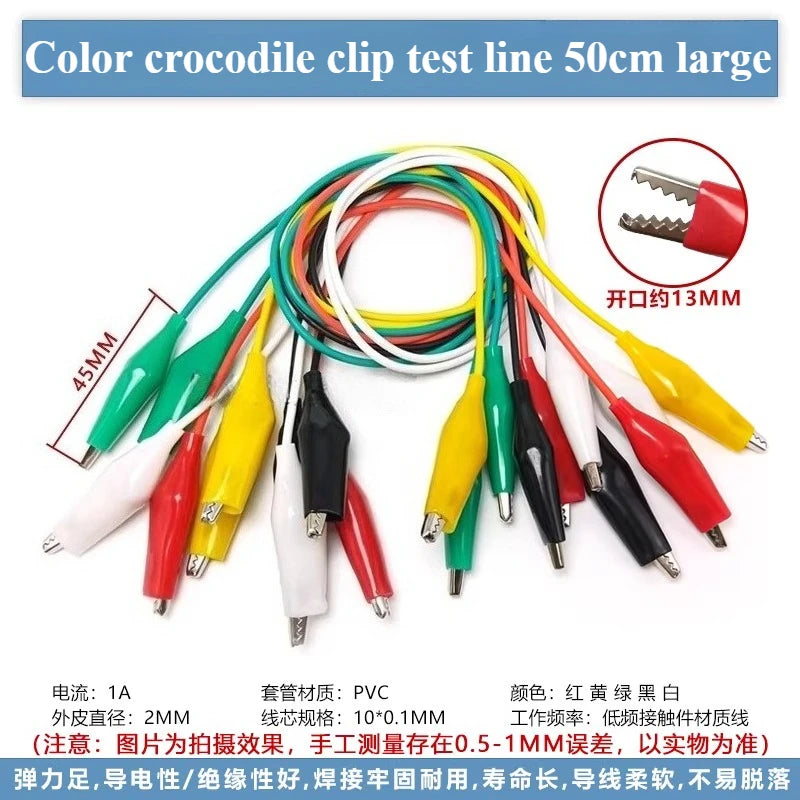 Banana Plug to Crocodile Clip Test Wire Set – Red & Black Test Lead Set Richie's A to A L 10Pcs