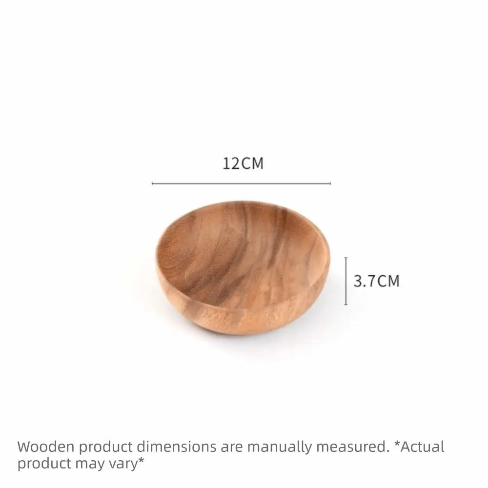 Japanese Style Handmade Wooden Soup Bowls – Round Wood Tableware Wooden Soup Bowl Richie's
