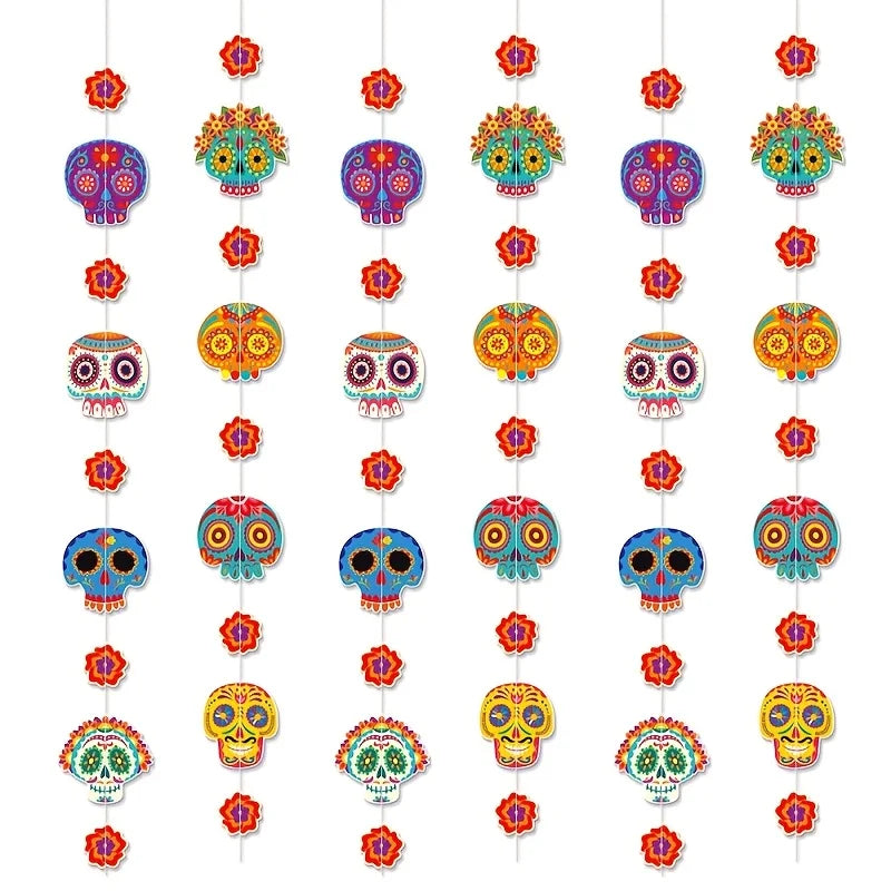Day of the Dead Skull Garland Banner | Día de Muertos Décor Party Garland Décor Richie's
