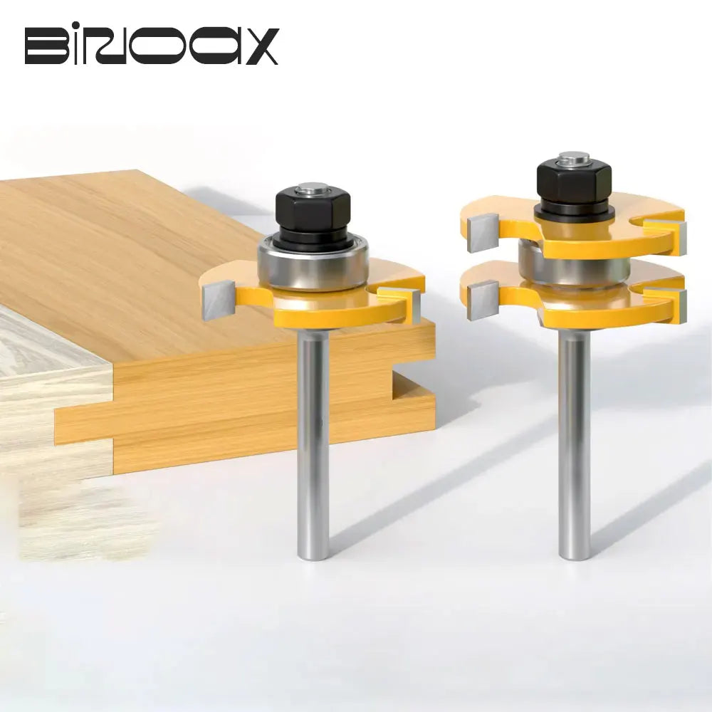 Tongue & Groove Router Bit Set – 2Pc Carbide T-Shape 8mm Shank Router Bit Set Richie's