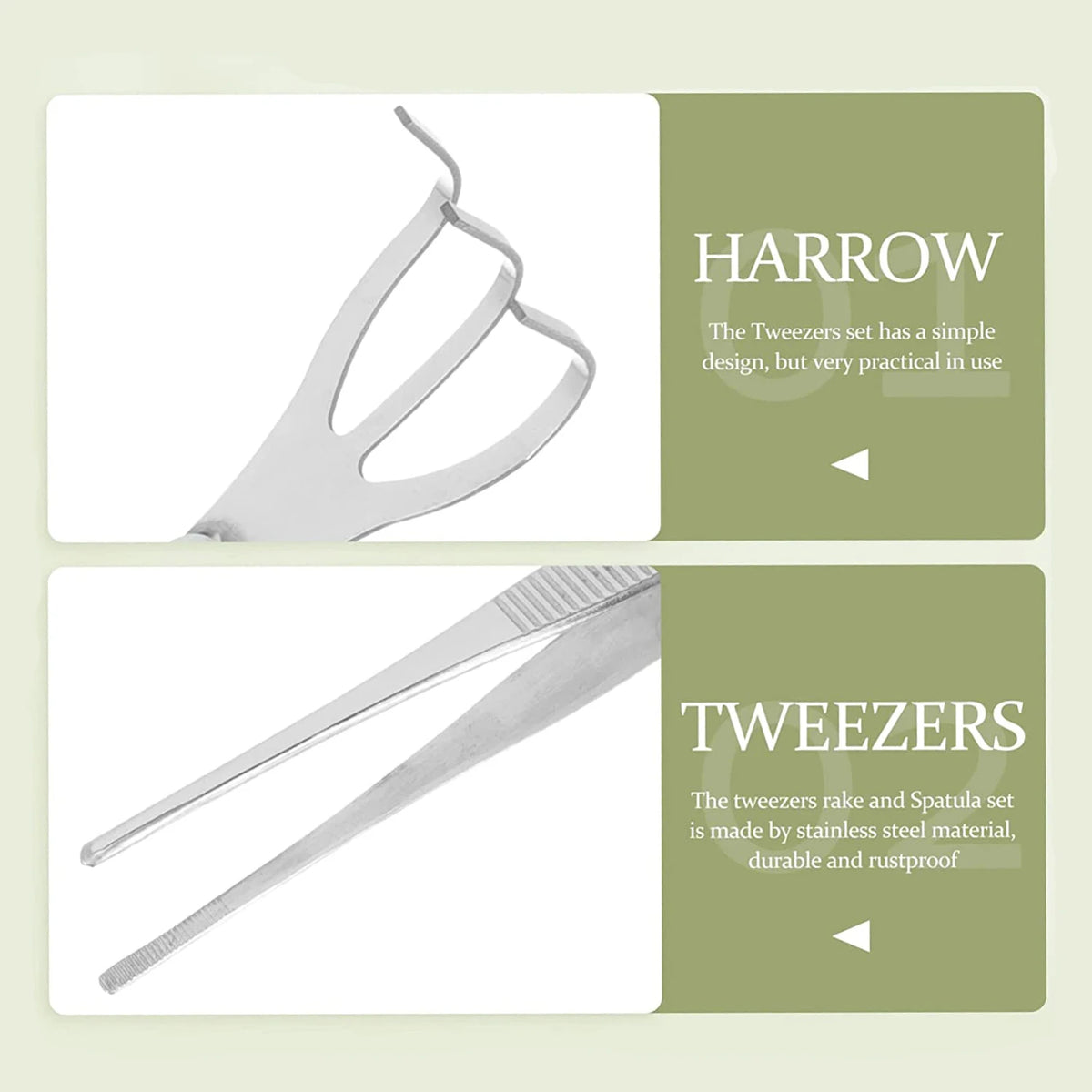 2-in-1 Bonsai Root Rake & Tweezers – 304 Stainless Steel Bonsai Garden Tool Richie's