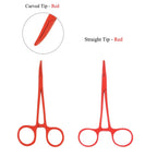 Stainless Steel Straight Hemostat Clamp for Pet Grooming Pet Grooming Clamp Richie's Red 1Pcs Straight Head