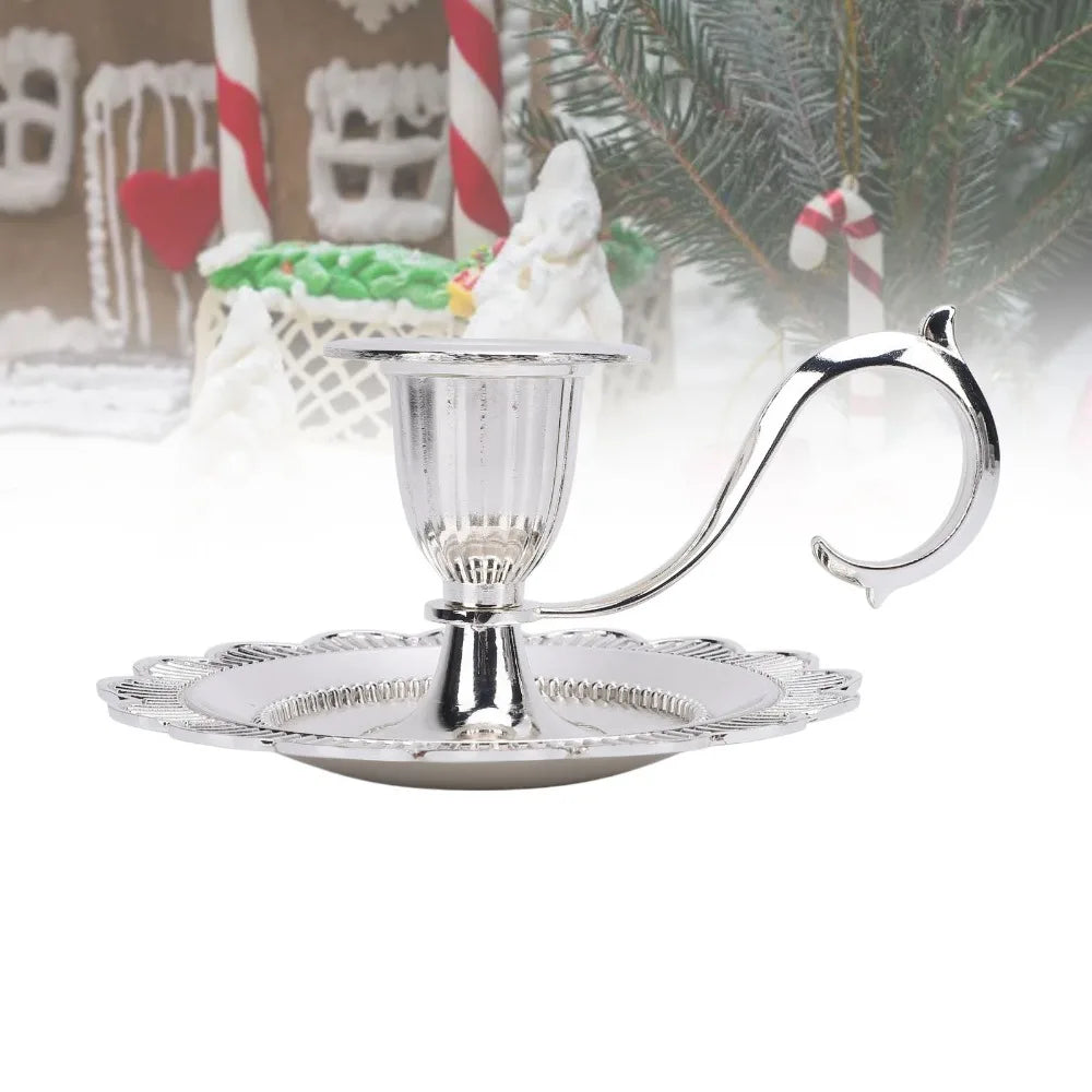 Zinc Alloy Handheld Candlestick Holder – European Retro Style Candle Holder Richie's
