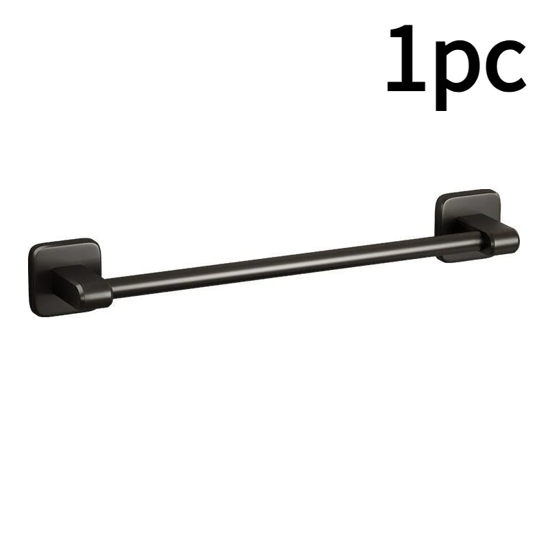 Black No-Drill Wall-Mounted Towel Rack | Space-Saving Towel Rack Richie's black 1pc