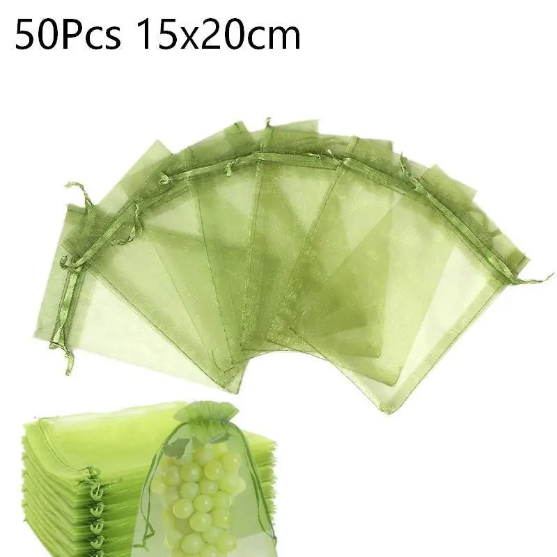 Reusable Mesh Drawstring Bags for Fruit & Vegetable Storage Mesh Storage Bags Richie's 50Pcs 15x20cm
