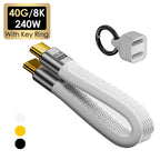 USB4 Type-C Cable 40Gbps 8K 240W PD E-Marker + Keychain USB-C Cable Richie's