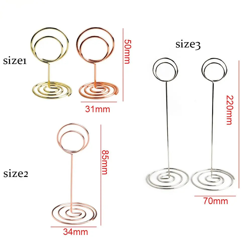 Rose Gold Metal Photo Clip Place Card & Table Number Stand Place Card Holder Richie's