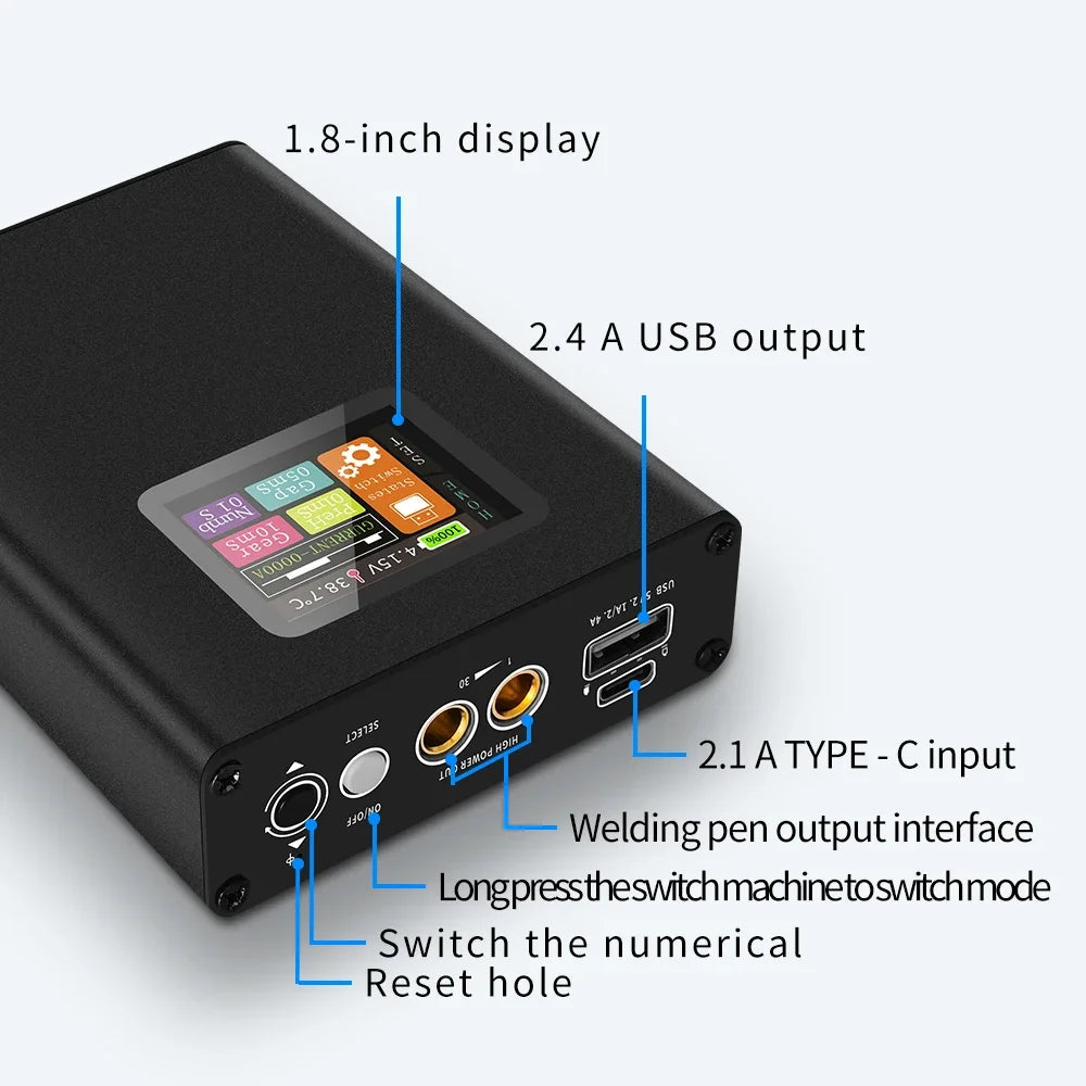 30-Gear 18650 Battery Spot Welder – LCD Digital Display Kit Spot Welder Richie's