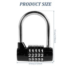 5-Digit Combination Padlock – Resettable Zinc Alloy Lock Combination Padlock Richie's black Large model