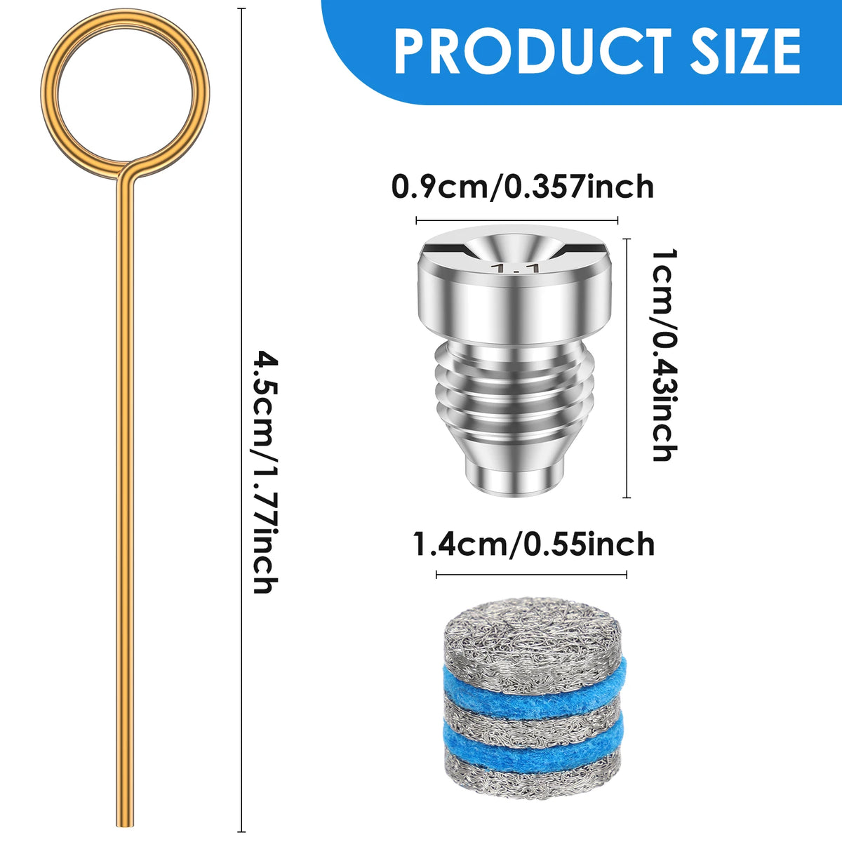 1.1mm Foam Cannon Nozzle Tip Replacement Kit – Stainless Steel Foam Cannon Nozzle Kit Richie's Five floors