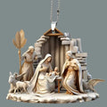 Acrylic Nativity Scene Christmas Pendant – Double Sided Ornament Christmas Ornament Richie's 05
