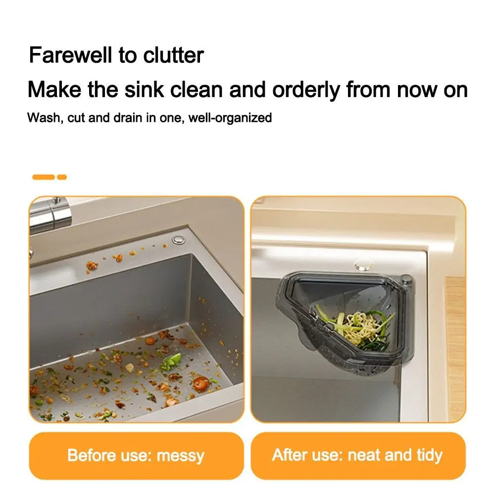 Triangle Sink Drain Basket Filter – Magnetic Openable Bottom Sink Drain Basket Richie's