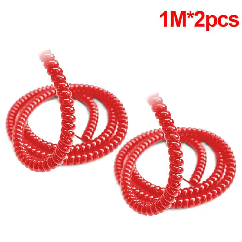 TPU Spiral Wrap Cable Organizer for E-Bike Brake Wires Bike Cable Sleeve Richie's 2PCS Red 6mm
