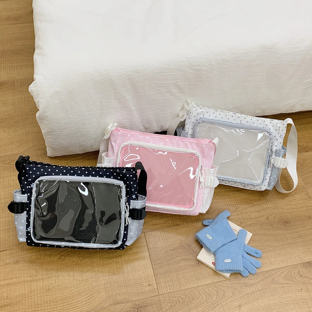Polka Dot Ita Crossbody Bag – Large Transparent Shoulder Bag Crossbody Shoulder Bag Richie's